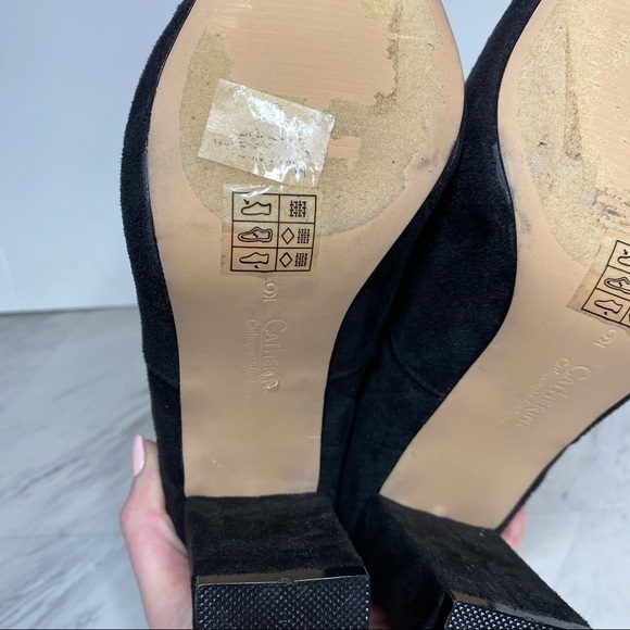 Catherine Malandrino Faux Suede Black Pointed Toe Bootie 9 - Picture 10 of 12